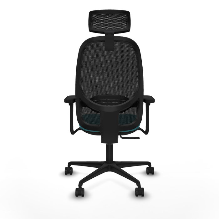 PIQUERAS Y CRESPO Silla de oficina Cilanco con mecanismo Sincro, Tela Turquesa y Malla Negra PIQUERAS Y CRESPO Silla de oficina Cilanco con mecanismo Sincro, Tela Turquesa y Malla Negra
