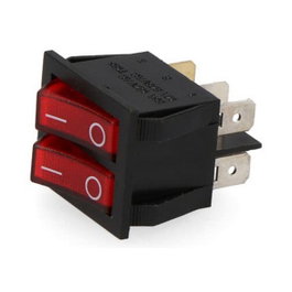 Edm Interruptor doble luminoso empotrado on/off 15a 6 patillas