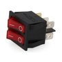 Edm Interruptor doble luminoso empotrado on/off 15A negro