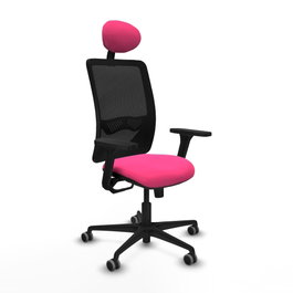 PIQUERAS Y CRESPO Silla de oficina Zulema Rosa con mecanismo Sincro