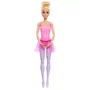Mattel Barbie Muñeca Bailarina de Bailarina Ballet Rubia Articulada Tutú Rosa Moño (HRG34)