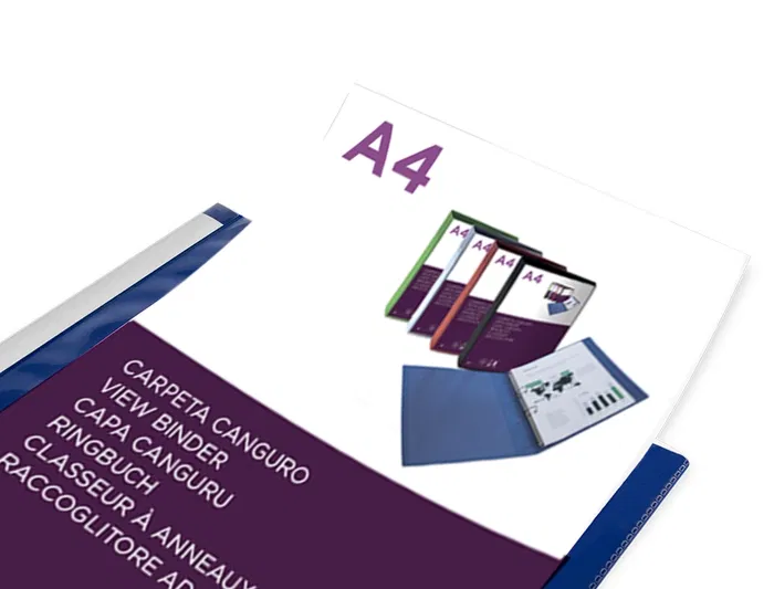 Liderpapel Carpeta Canguro 2 Anillas 25 mm Mixtas Polipropileno DIN A4 Azul Translucido