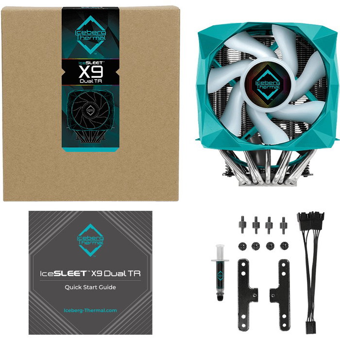 Iceberg THERMAL IceSLEET X9 Dual TR ARGB - Disipador de CPU para Threadripper