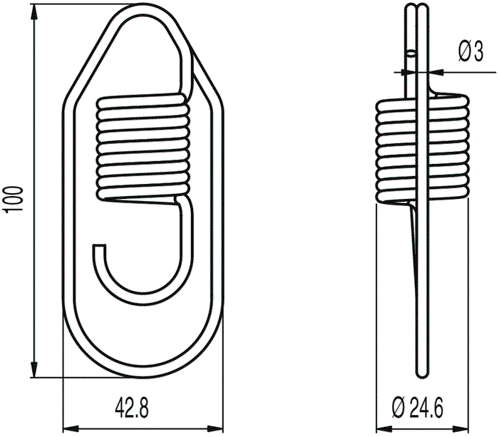 PIZZATO ELETTRICA Muelle con orejeta de tensado de cuerda FC/FD/FL/FP PIZZATO ELETTRICA Muelle con orejeta de tensado de cuerda FC/FD/FL/FP