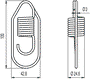 PIZZATO ELETTRICA Muelle con orejeta de tensado de cuerda FC/FD/FL/FP