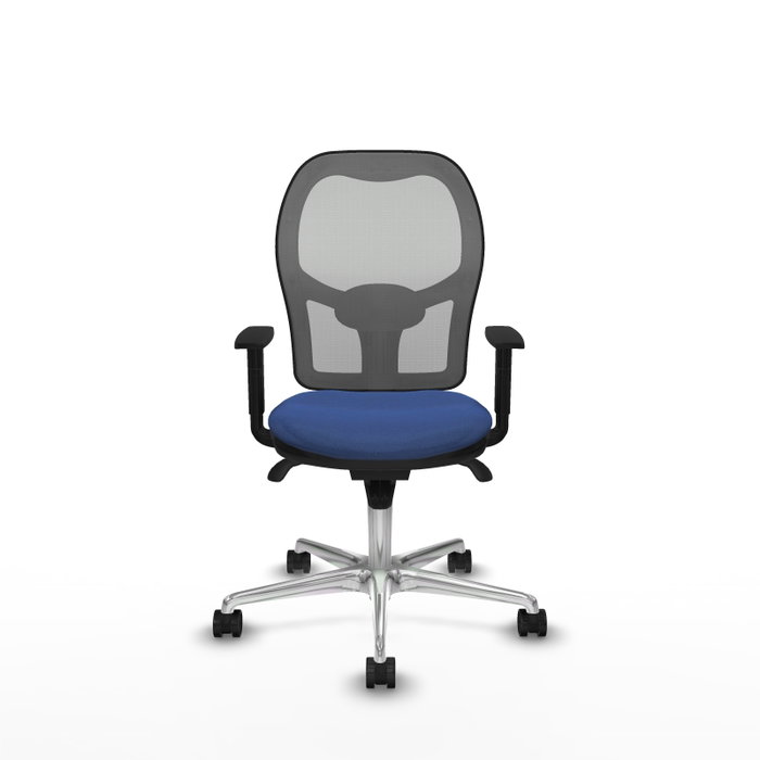 PIQUERAS Y CRESPO Silla de oficina Jorquera con mecanismo Sincro, Azul marino y Gris