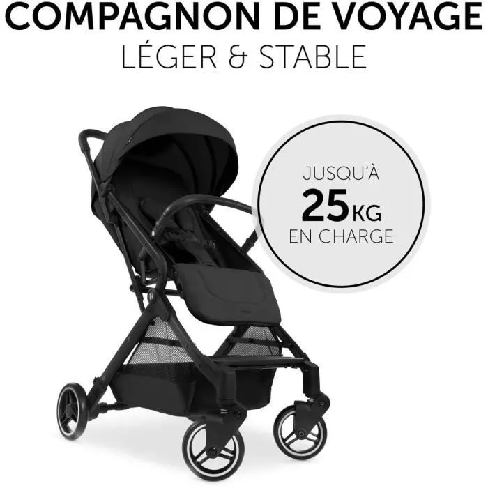 Hauck Cochecito Compacto TRAVEL N CARE 4 Ruedas Plegado Con Una Mano Negro HAU4007923160145