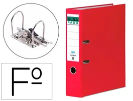 Elba Archivador de Palanca Rado Chic Folio Rojo Lomo 80 mm Cartón Forrado