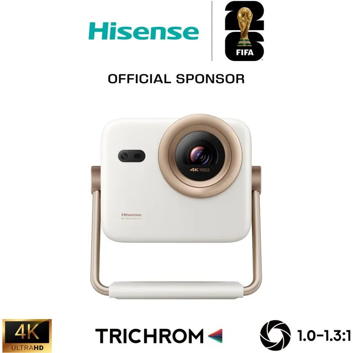 Hisense Proyector de Vídeo M2SE Pro - 4K UHD, Triple Láser Tricromía, 1150 Lúmenes ANSI, Smart TV VIDAA, Dolby Vision
