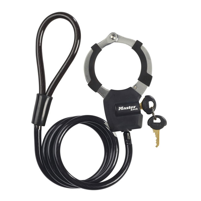 Master Lock Cable de bloqueo de llave con esposas - 1 m Master Lock Cable de bloqueo de llave con esposas - 1 m