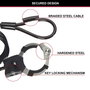 Master Lock Cable de bloqueo de llave con esposas - 1 m