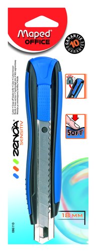 Cuter Maped Zenoa Sensitiv Metaloplastico 18 Mm (Set de 20) Cuter Maped Zenoa Sensitiv Metaloplastico 18 Mm (Set de 20)