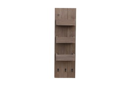 DKD Home Decor Estantería de Pared Cottage de Madera Reciclada y Pino para Baño - 30 x67 x 100 cm (Ancho x Fondo x Alto)