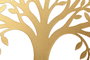 DKD Home Decor Decoración de Pared Metal Dorado 60 x 60 cm con Detalle de Árbol (4 Unidades)