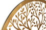 DKD Home Decor Decoración de Pared Metal Dorado 60 x 60 cm con Detalle de Árbol (4 Unidades)