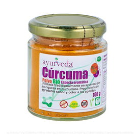 AYURVEDA AUTENTICO Curcuma En Polvo Bio 100G | Cúrcuma Molida Especia Ayurvedica