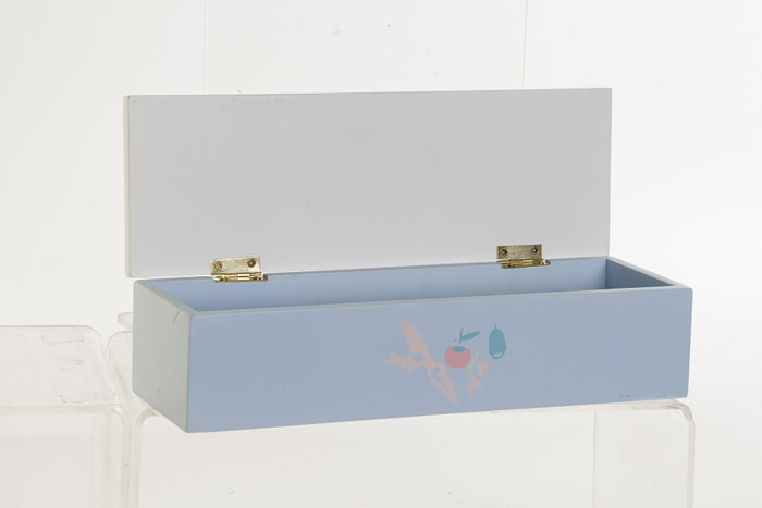 DKD Home Decor Caja Colección Rabbits Baby Azul Rosa 24 x 8 x 6.5 cm (4 Unidades)