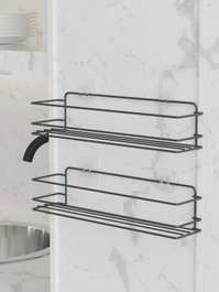 Hermia Organizador de Cocina VM001-B Metal Negro 360x80x100 (2 Piezas)