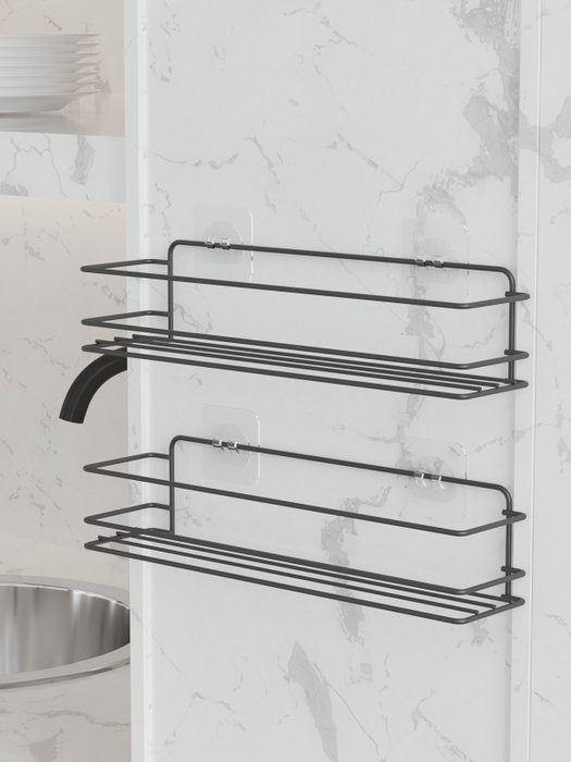Hermia Organizador de Cocina VM001-B Metal Negro 360x80x100 (2 Piezas) Hermia Organizador de Cocina VM001-B Metal Negro 360x80x100 (2 Piezas)