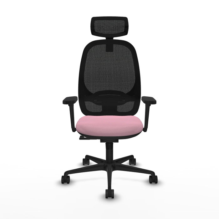 PIQUERAS Y CRESPO Silla de oficina Cilanco con Mecanismo Sincro, Rosa y Negro