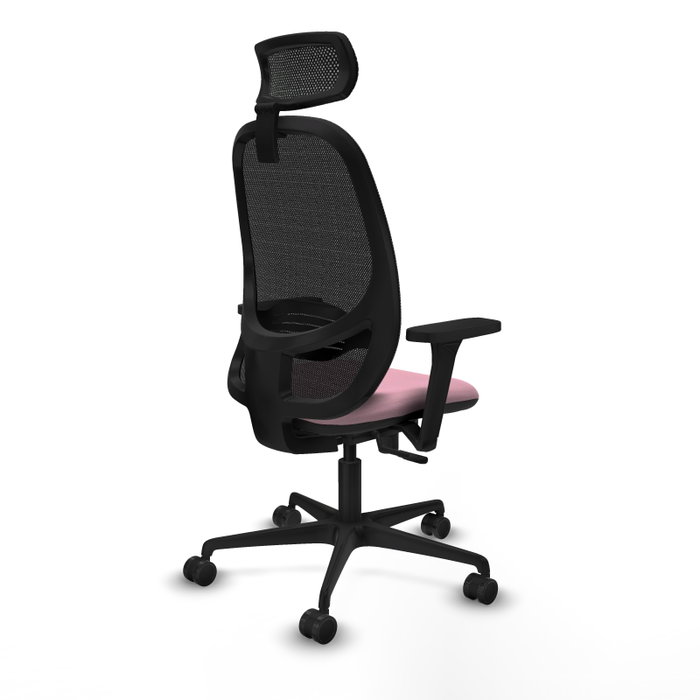 PIQUERAS Y CRESPO Silla de oficina Cilanco con Mecanismo Sincro, Rosa y Negro