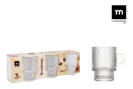 La Mediterranea Set de 3 Tazas de Café 90ml Colección Broadway (24 Cajas) lifo