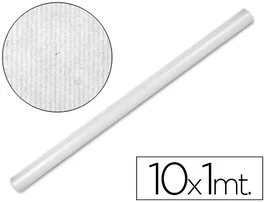 Liderpapel Rollo de Papel Kraft para Embalaje, Blanco, 65 g/m2, Ancho 1 m x 10 m de Largo, Alta Resistencia