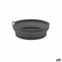 Quid Cesta Redonda Silicona Plegable Naturalia 20x20x7 cm Gris (12 Unidades) inevitable