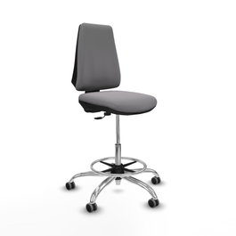 PIQUERAS Y CRESPO Taburete Elche CP Gris con Base Cromada