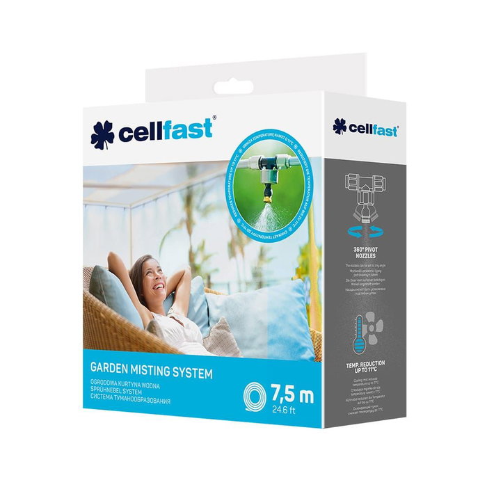 Cellfast Sistema de Nebulización/Climatización Exterior 7,5 m 4 Nebulizadores