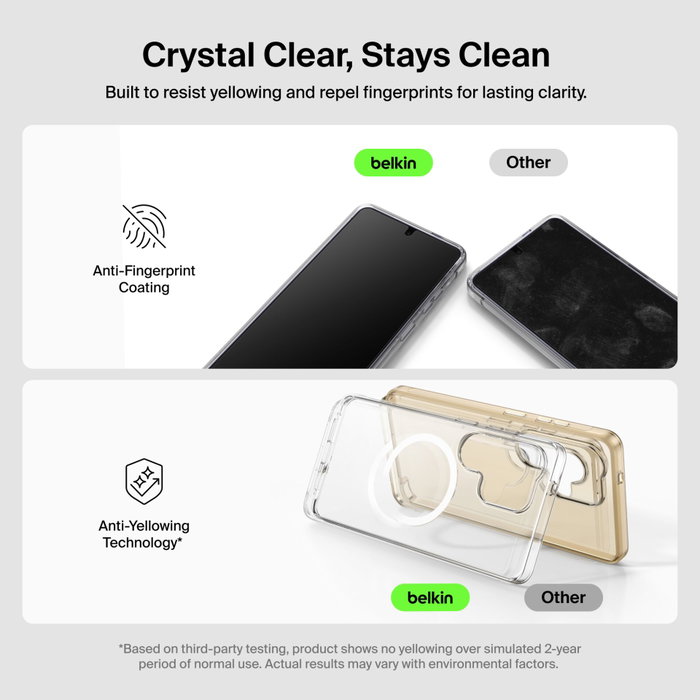 Belkin 3 en 1 Bundle para Samsung Galaxy S26 Ultra: Protector de Pantalla, Lente de Cámara y Funda SheerForce Clear