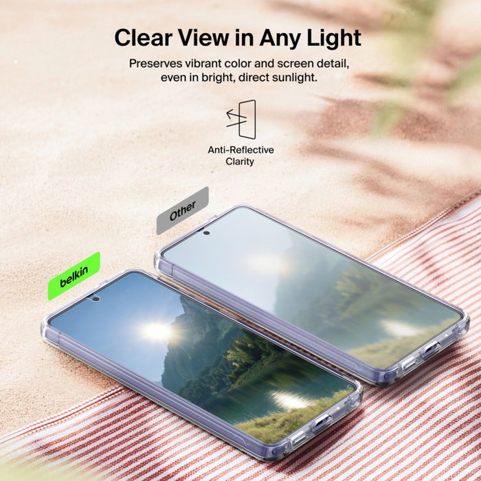 Belkin 3 en 1 Bundle para Samsung Galaxy S26 Ultra: Protector de Pantalla, Lente de Cámara y Funda SheerForce Clear