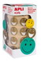 Apli Gomets Circulares Cara Feliz Oro de 20mm