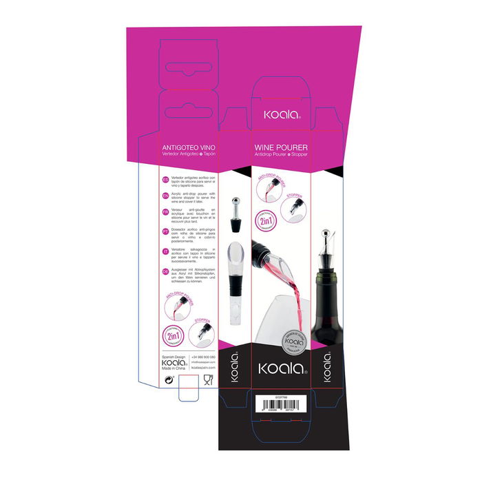 Tapón Vertedor Antigoteo Bodega Koala 12,5x3 cm (12 Unidades) Tapón Vertedor Antigoteo Bodega Koala 12,5x3 cm (12 Unidades)