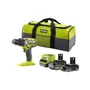 Ryobi Taladro de Impacto Sin Escobillas 18V 95 Nm 500-2100 rpm 7500-31500 cp/min con 2 Baterías