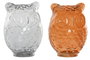 DKD Home Decor Decoración Luminosa de Cristal Búho (Surtido de 2)