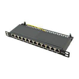 LogiLink NP0066 Patch Panel 10 pulgadas 12 Puertos Cat6a STP Negro