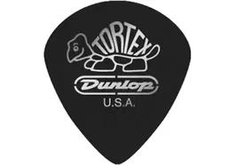 Dunlop Tortex / Jazz Pitch Black Púas de Guitarra, 1.14mm, Pack de 12 Unidades