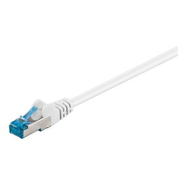 Goobay 94158 Cable de Red Patch Cat6a S/FTP RJ-45 Macho 0.25 m Blanco LSZH, Compatible PoE+, 500 MHz, 27 AWG