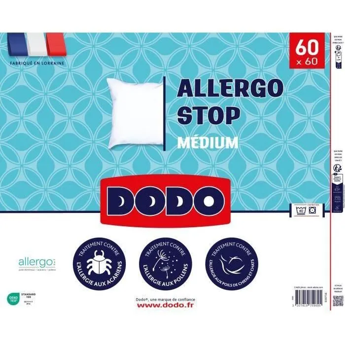 Dodo Almohada ALLERGO STOP 60 x 60 cm Dodo Almohada ALLERGO STOP 60 x 60 cm
