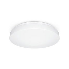 Steinel RS PRO P1 - Lámpara LED interior de techo/pared, sensor de movimiento, 9.5W, 942lm, 3000K blanco cálido, IP54, 27.2cm, plástico blanco