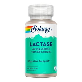 SOLARAY Lactase 40Mg 4000FCC 100 Cápsulas Vegetales para Digestión de Lactosa