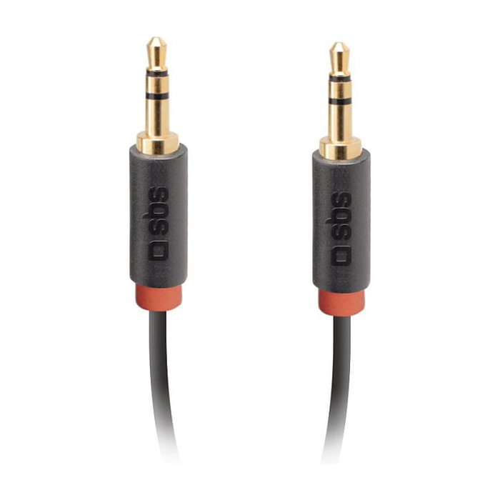 SBS Cable de audio Jack 3,5 mm a 3,5 mm de 1,5 m Negro SBS Cable de audio Jack 3,5 mm a 3,5 mm de 1,5 m Negro