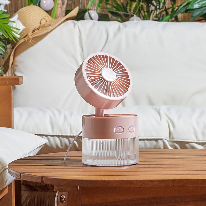 Jet Lag Ventilador Pulverizador LED USB.