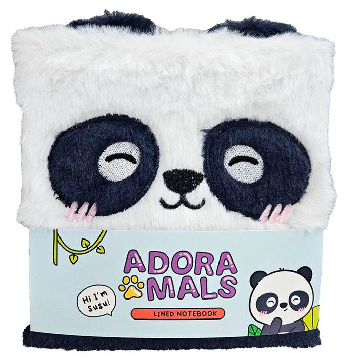 Puckator Cuaderno Oso Panda Adoramals A5 Peluche Poliéster Papel Cartón Rayas 15,5x15x2cm Puckator Cuaderno Oso Panda Adoramals A5 Peluche Poliéster Papel Cartón Rayas 15,5x15x2cm