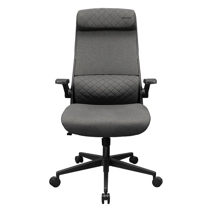 COUGAR Silla Gaming/Oficina Stryder, Tela, Gris, Reposabrazos Ajustable, Almohada Lumbar, Respaldo Ajustable, Función Basculante, Peso Máx. 120 kg