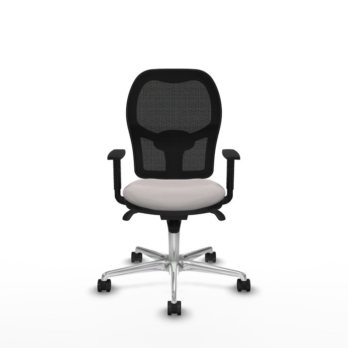 PIQUERAS Y CRESPO Silla de oficina Jorquera con mecanismo Sincro, Blanco/Negro PIQUERAS Y CRESPO Silla de oficina Jorquera con mecanismo Sincro, Blanco/Negro