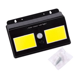Aplique Solar LED IP65 con Sensor PIR y Batería 3,7V 1.200Ma COB