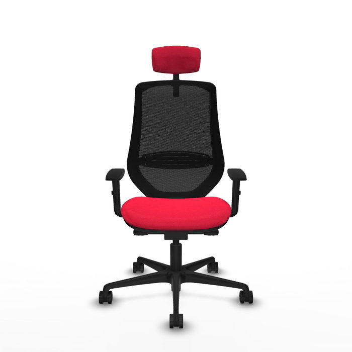 PIQUERAS Y CRESPO Silla de oficina Mardos con mecanismo Sincro/Traslack Rojo y Negro