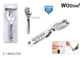 Wooow Abrebotellas Abrelatas Sacacorchos Privilege 14 cm de largo 3.5 cm de ancho 2.3 cm de alto (36 Unidades)
